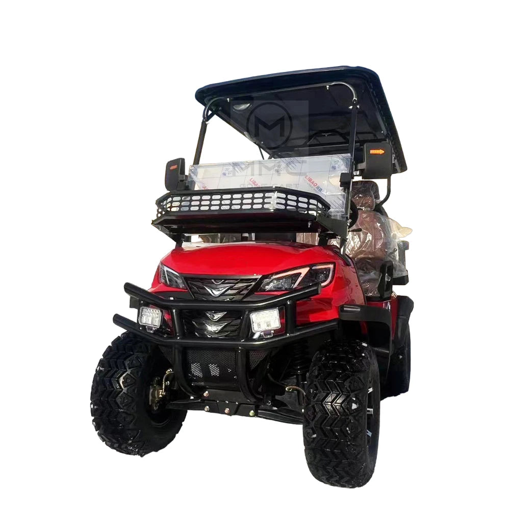 Red Lithium Battery Golf Cart Adults Scooter 48V 4KW 4 Seater Electric Golf Car 72V 7.5KW Off Road Golf Cart