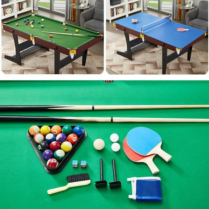 Hot Selling Indoor Sport Equipment 4 In 1Game Billiard Table Tennis Table Air Hockey Soccer Table