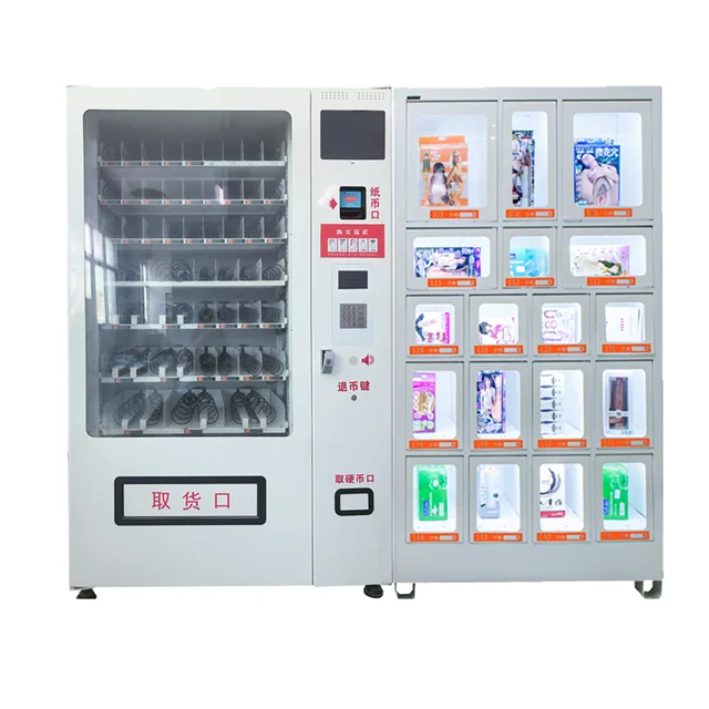 Floor Standing Adult Products Vending Machine Double Cabinets Bill Coin Card Payment