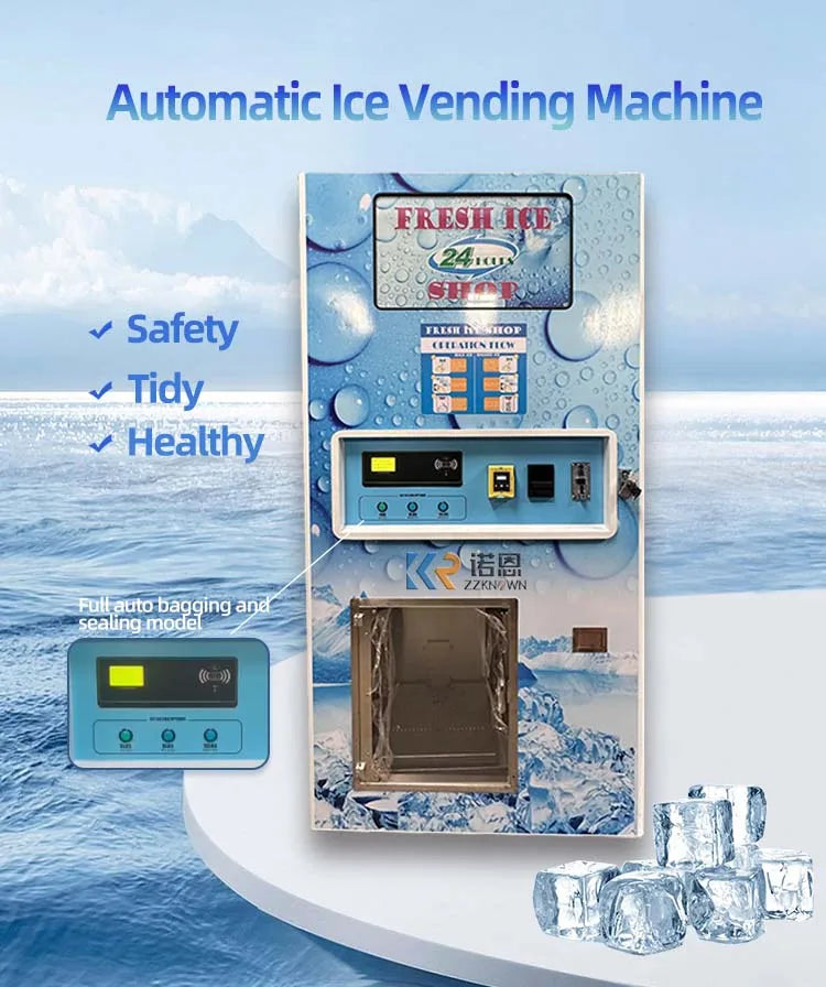 Hot Sale Indoor 450 Kg per Day Outdoor Self-Service Ice Vending Machine Automatic Fresh Water Ice Making Vending Machine