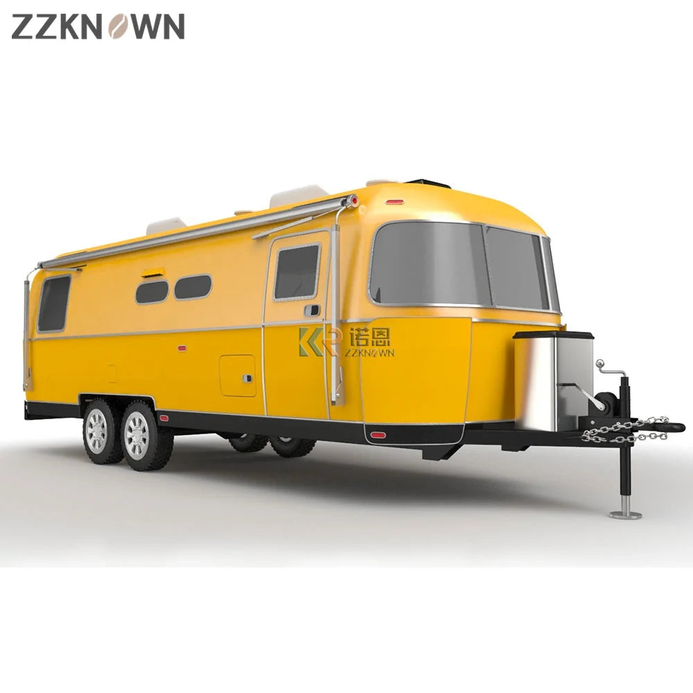 OEM Mobile Airstream Catering Food Trailer Cart 26ft Coffee Catering Van Stainless Steel Kiosk With Cooking Equipment