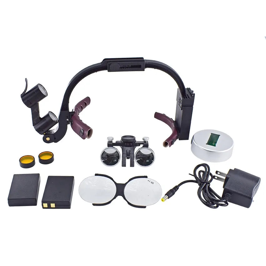 2.5X 3.5X Dental LED Head Light Lamp For Magnification Binocular Loupes 5W Light Dentisit Surgical Headlight Lab Equipment