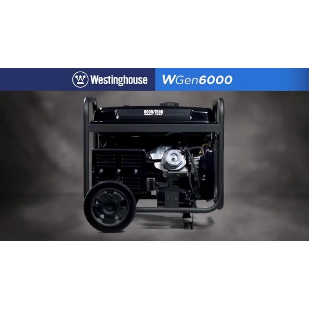 Westinghouse Outdoor Power Equipment 7500 Peak Watt Home Backup Portable Generator, Transfer Switch Ready 30A Outlet, Gas