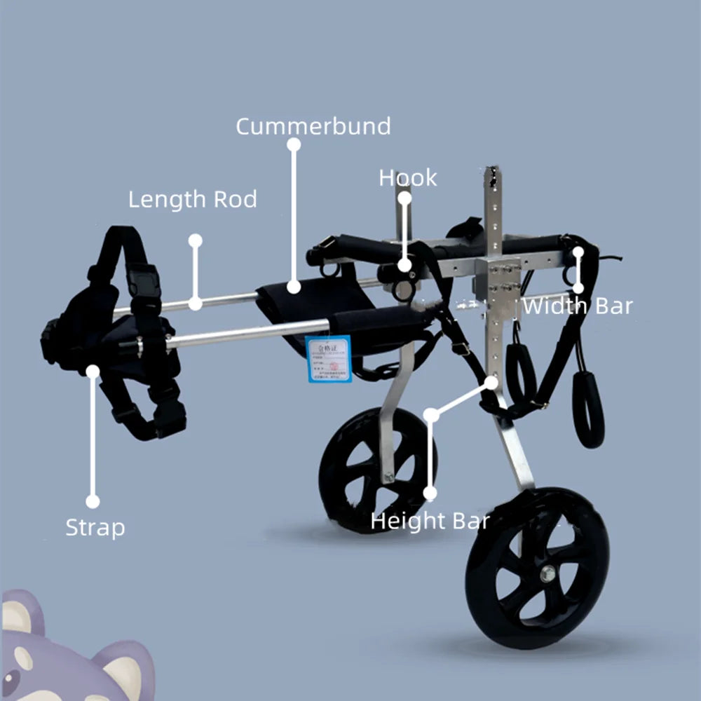 Medium and large dog wheelchair car pet hind limb lumbar paralysis rehabilitation training scooter