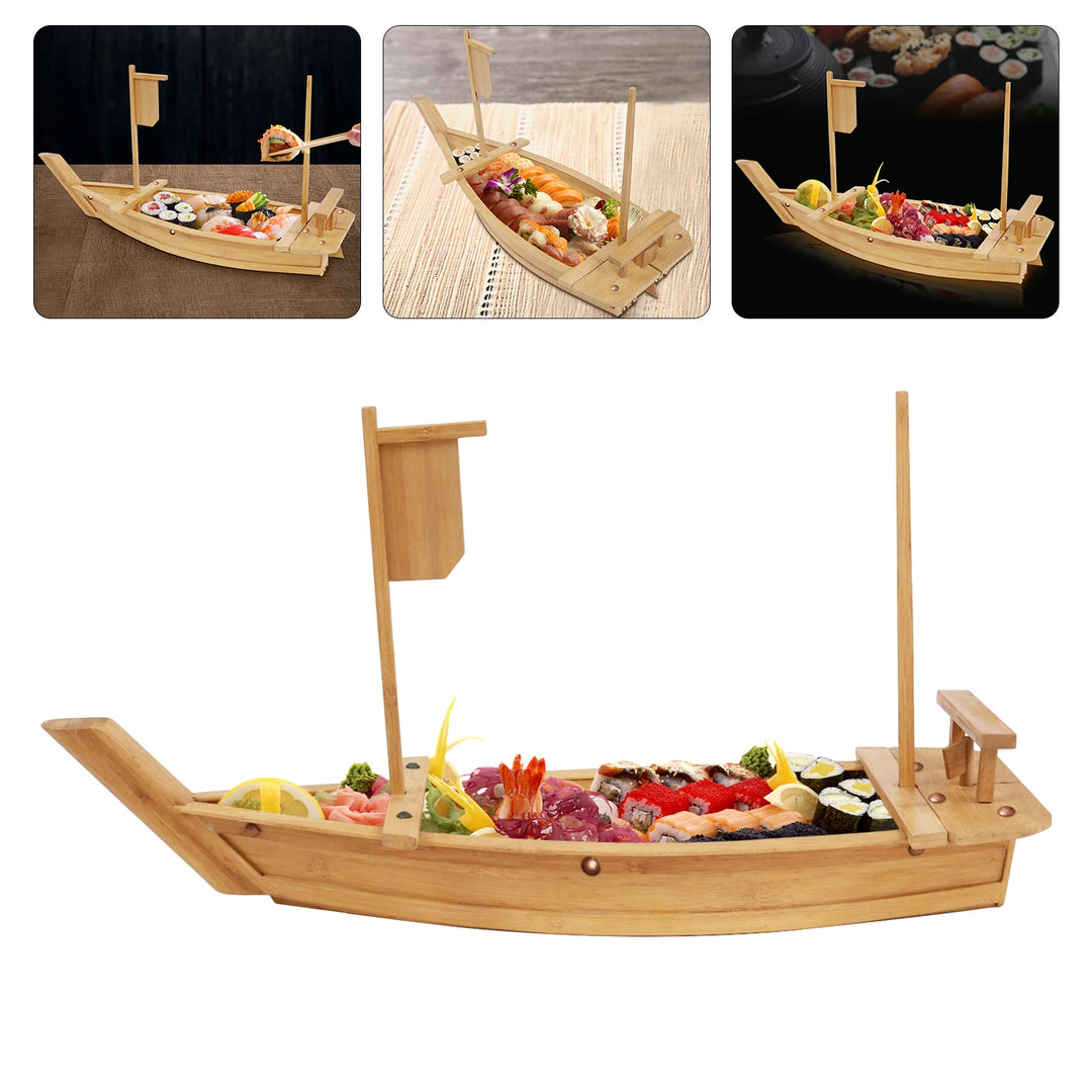 28 Inch Sushi Boat Serving Tray, Extra Large Sushi Plates Sushi Boat Sashimi Serving Platter for Restaurant or Catering Service