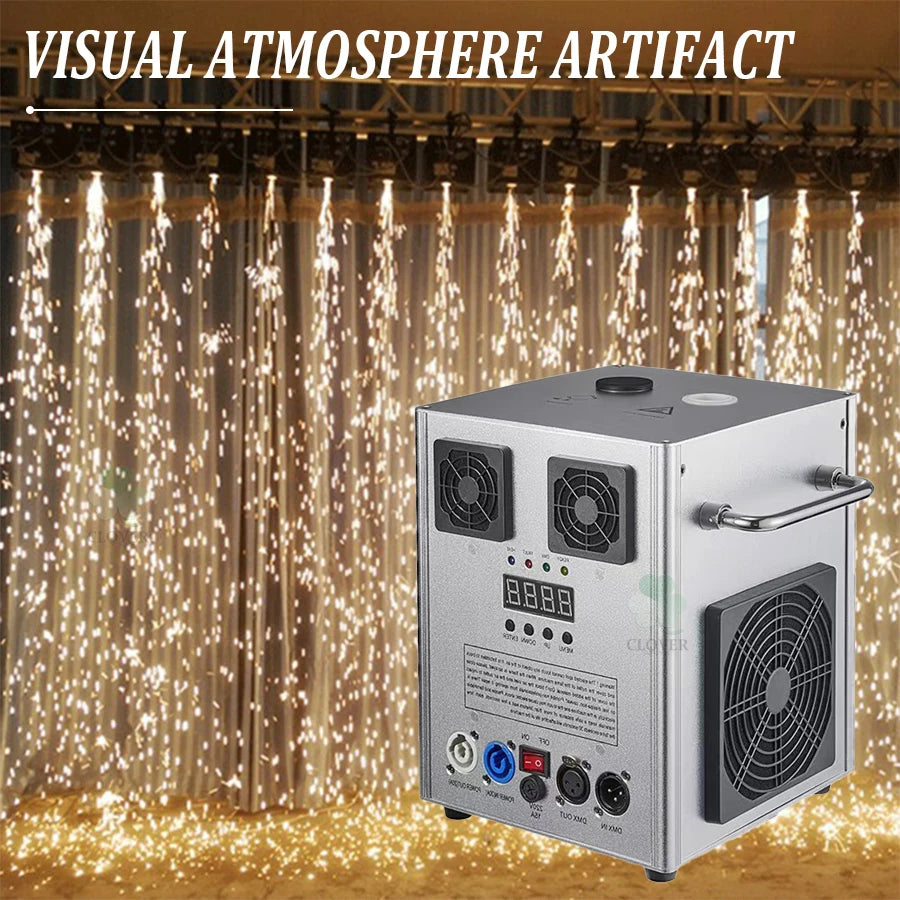 0 Tax 6Pcs 600W Cold Spark Fountain Machine DMX Remote Control Special Effect Machine For Professional Wedding Party Chrismas