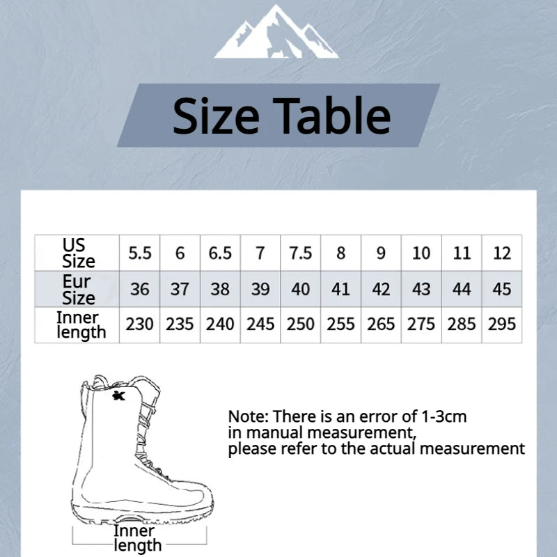 Winter New Adult Ski Shoes Woman Alpine Skiing Non-slip Shoe Gear 2024 Ventilate Warm Couple Snow Boots Man Snowboard Sport Boot