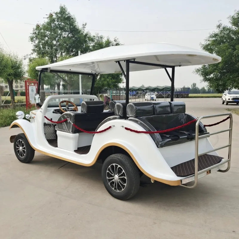 New High Quality 5/8/11/14 Passenger Retro Electric Vintage Car Adult Sightseeing Classic Golf Cart Made in China