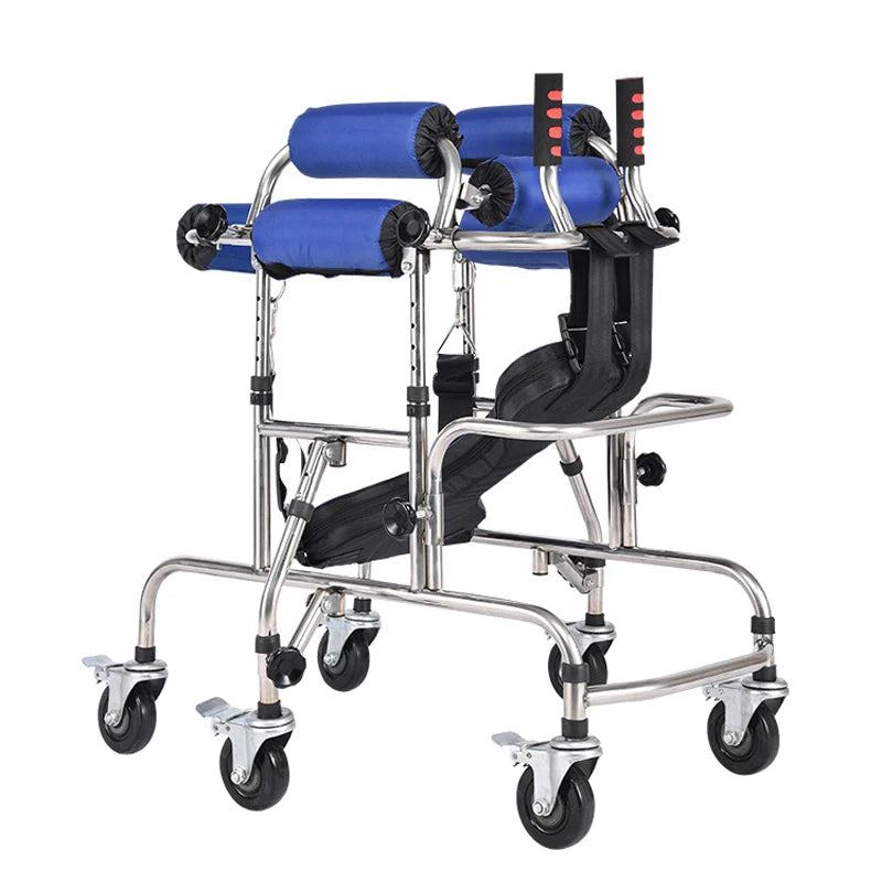 Walker Walking Chair Lower Limb Training Standing Frame with Wheeled Crutches