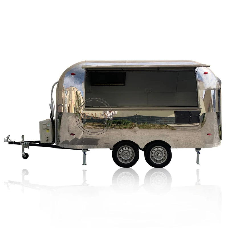 Mobile Fast Food Cart Concession Airstream Catering Ice Cream Food Van Trailer Kitchen Kiosk Customizabled