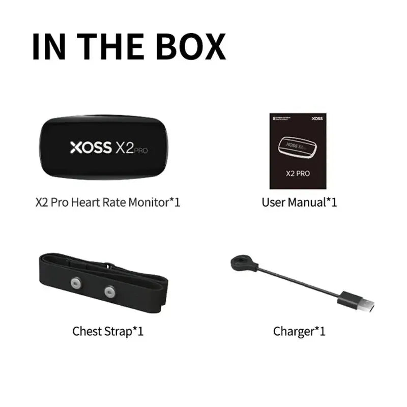 XOSS X2 Pro Chest Strap Heart Rate Sensor Waterproof Bluetooth ANT+ Health Fitness Smart Bicycle Monitor