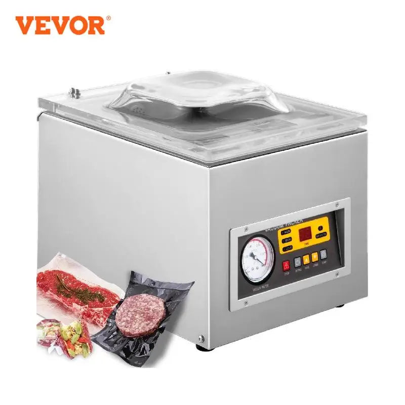 VEVOR Commercial Vacuum Sealer Packing Machine DZ-260S Food Vacuum Sealing Machine for Kitchen Meat Fruit Bag Packaging Sealer