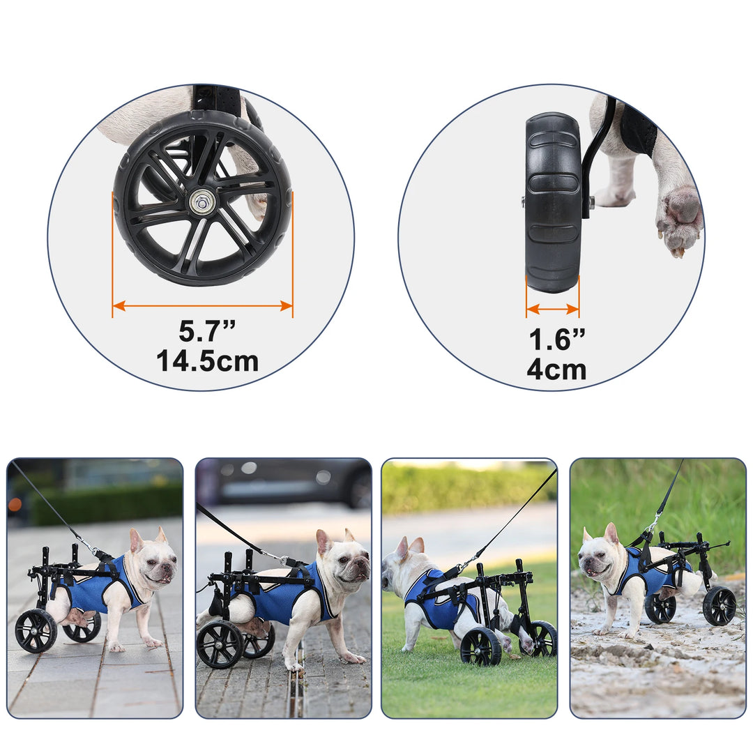 Big Wheel Dog Wheelchair For Back Legs Adjustable Mobility Aids For Disabled Pets Dog Leg Brace And Hip Support Adaptable