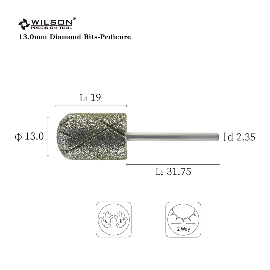 WILSON Diamond Bits- Pedicure Efficient carbide nail drill bit Pedicure 3/32" diamond nail drill bit/ nail bit