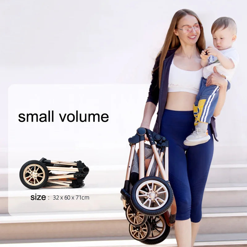 2024 New baby stroller High landscape 3 in 1 baby carriage Luxury Baby Pushchair Baby Cradel Infant Carrier kinderwagen baby car