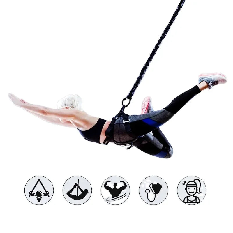 Upgrade Bungee Dance Rope Fitness Cord Dance Workout Resistance Exercise Latex Tube Equipment Pull Rope Training Bands