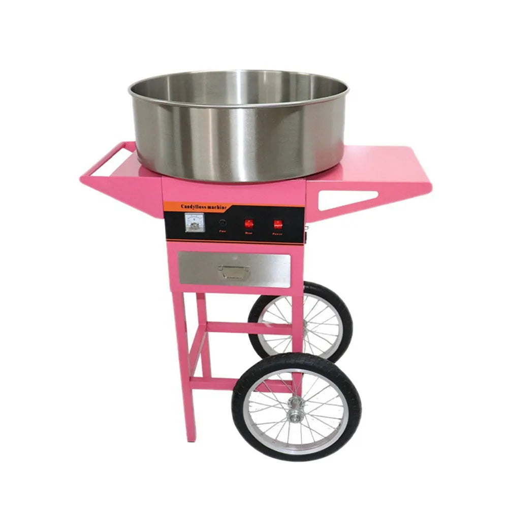 Industrial Fairy Pink Candy Sugar Maker Vending Commercial Cotton Candy Floss Maker Cart Machine For Sale