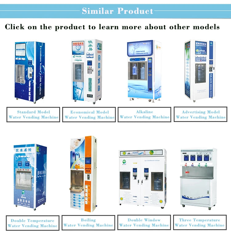 IC card/coin/bill operated water vending machine