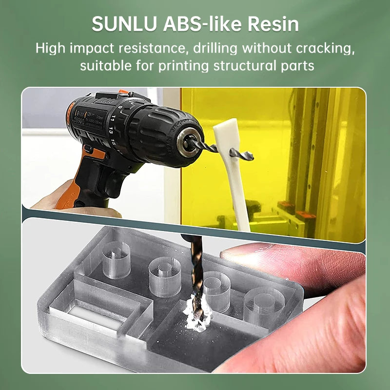 SUNLU UV ABS Like Resin 405nm 10KG Low Odor And Low Shrinkage For LCD 3D Printer Printing Material 3D Printing Free  Shipping