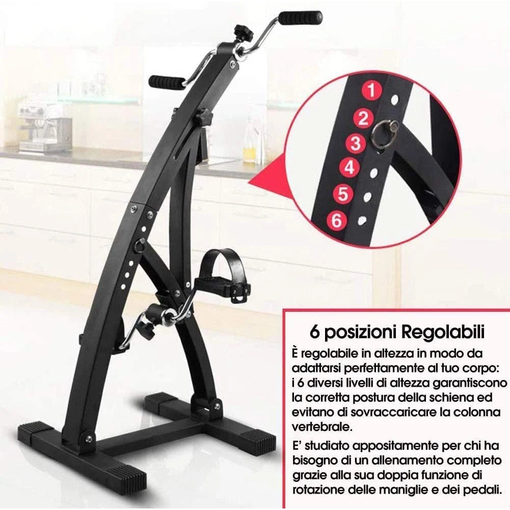 Fold Pedal Exerciser Rehabilitation Bicycle with LCD Monitor Home Gyms Fitness Equipment Limbs Training Exercise Bike