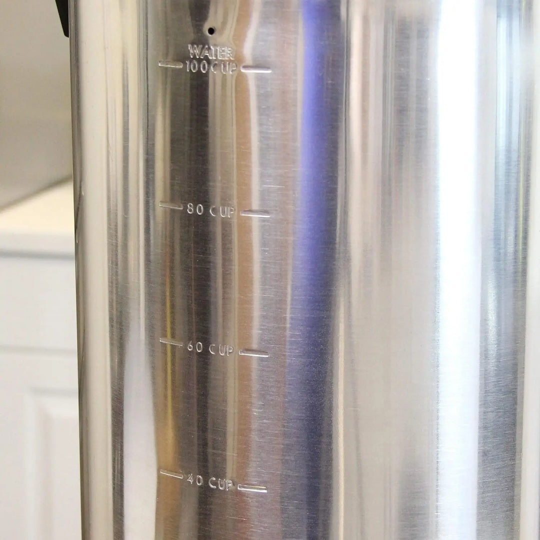 West Bend 33600 Coffee Urn Commercial Highly-Polished Aluminum NSF Approved Features Automatic Temperature Control Large Capacit