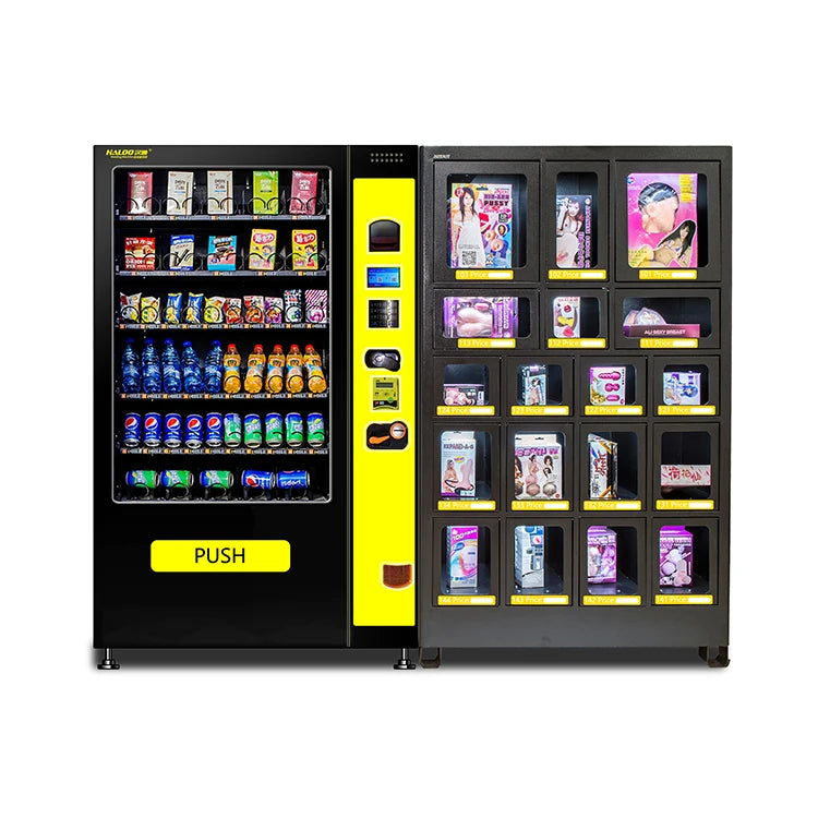 Floor Standing Adult Products Vending Machine Double Cabinets Bill Coin Card Payment