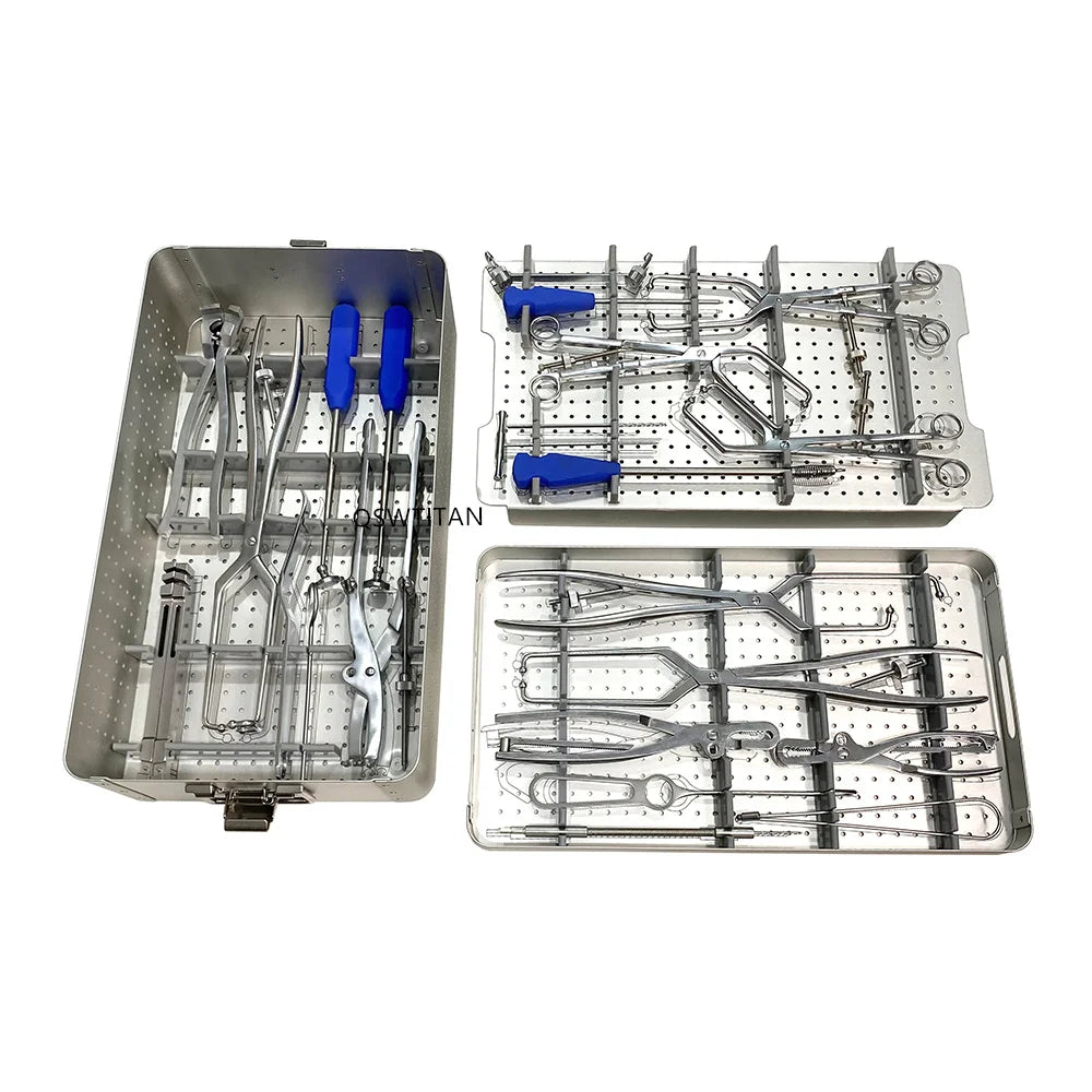 1set Pelvic Reconstruction Plate surgical Instrument with Sterilization Box Orthopedic Bone Plate set Instruments