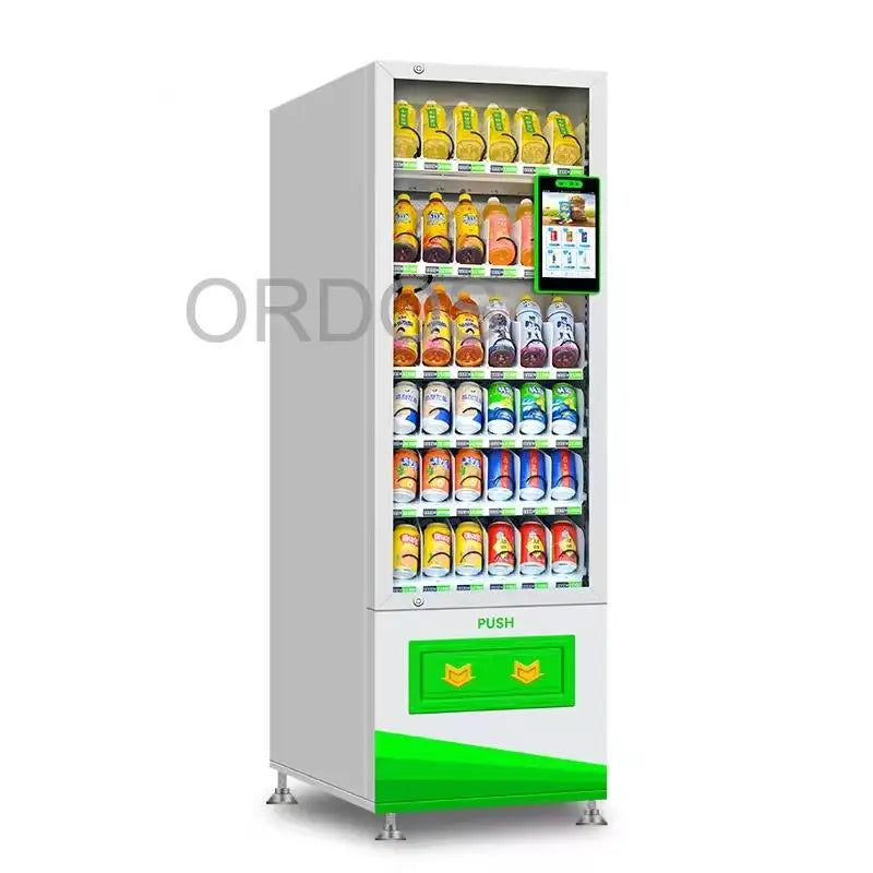 Snack And Drink Vending Machine Smart Video Advertising Screen Vendor Machine With QR Code Payment Export America