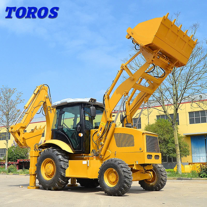 3 Ton Wheel Backhoe Loader for Sale Front End Loader 5 Ton Hydraulic Loader Backhoes Prices Factory