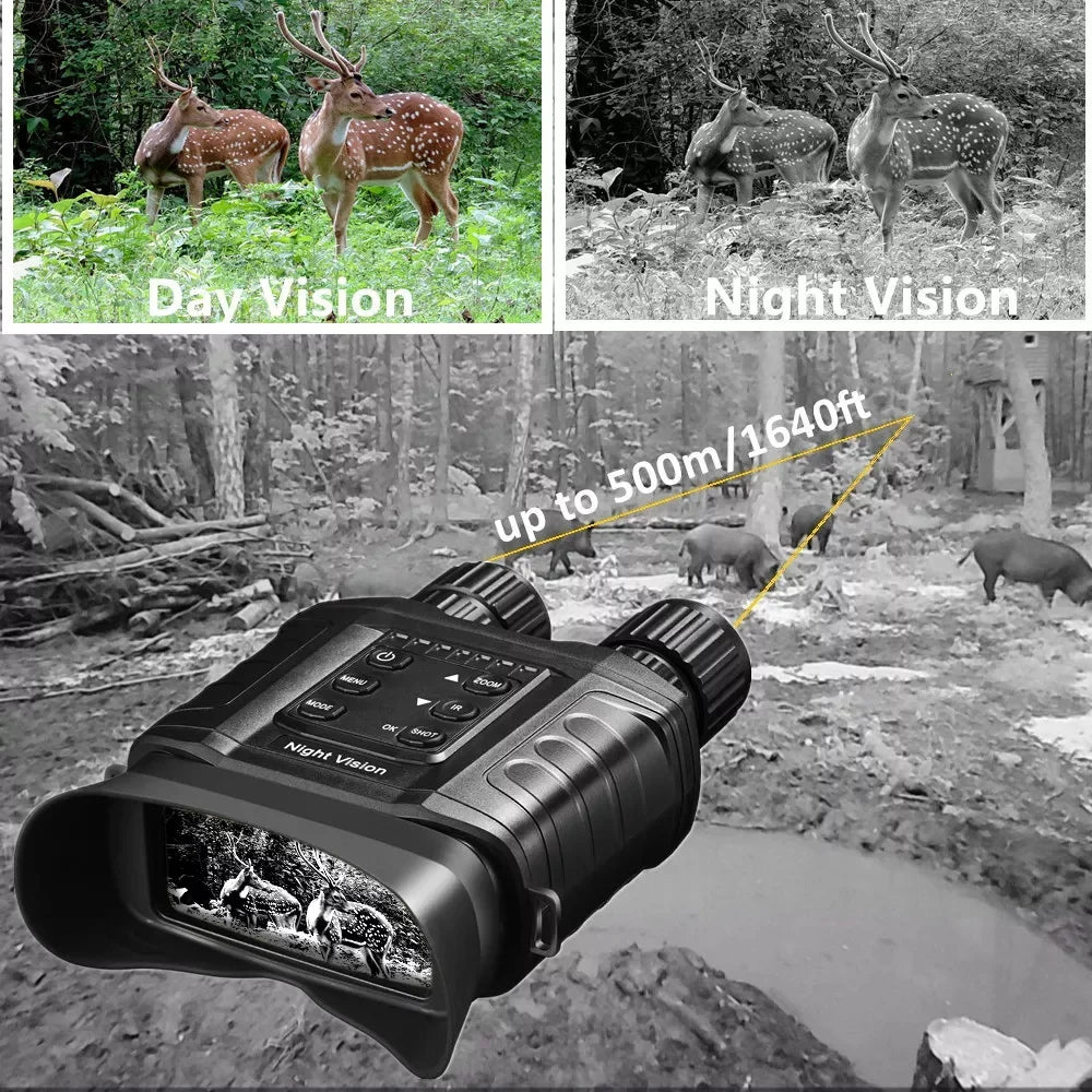 W550B 4 inch Professional Binoculars Telescope 20X Optical Zoom 4X Digital Zoom 500M Infrared Night Vision for Hunting Camping