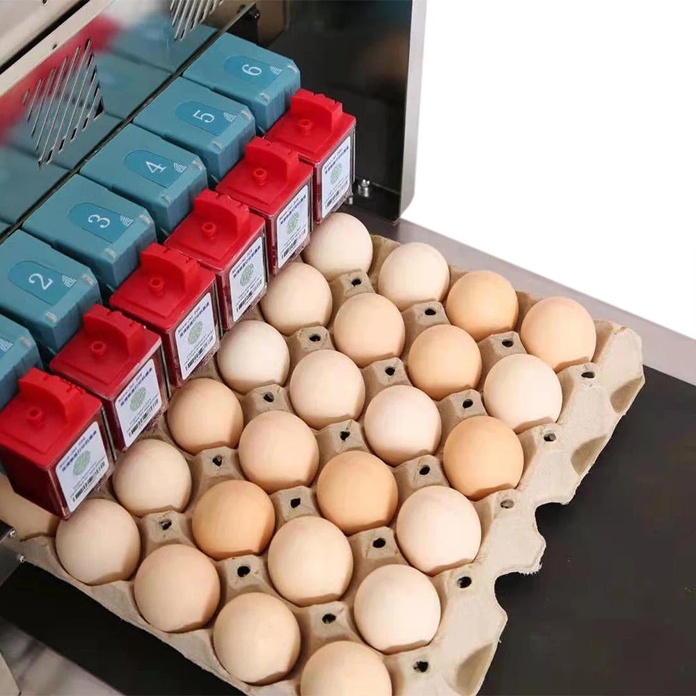 Faith 6 lines egg Inkjet Printer Printing Device For QR Barcode Variable Date Expiry Date Number Logo on Egg