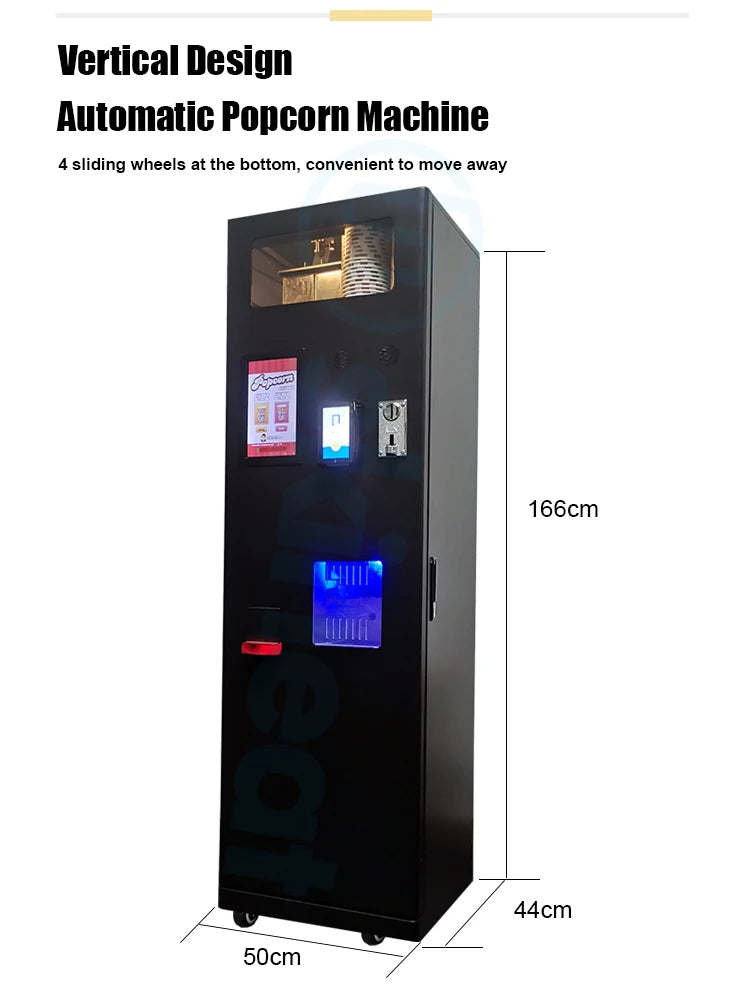 Industrial Commercial Popcorn Vending Machine for Food Shops Cinema with Coin/Cash/Credit Card Payment