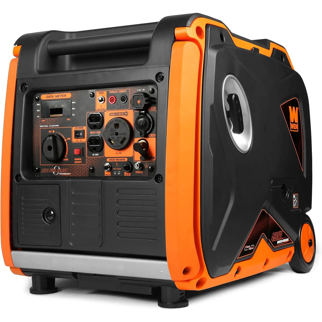 WEN DF450i Super Quiet 4500-Watt Dual RV-Ready Portable Inverter Generator with Fuel Shut-Off