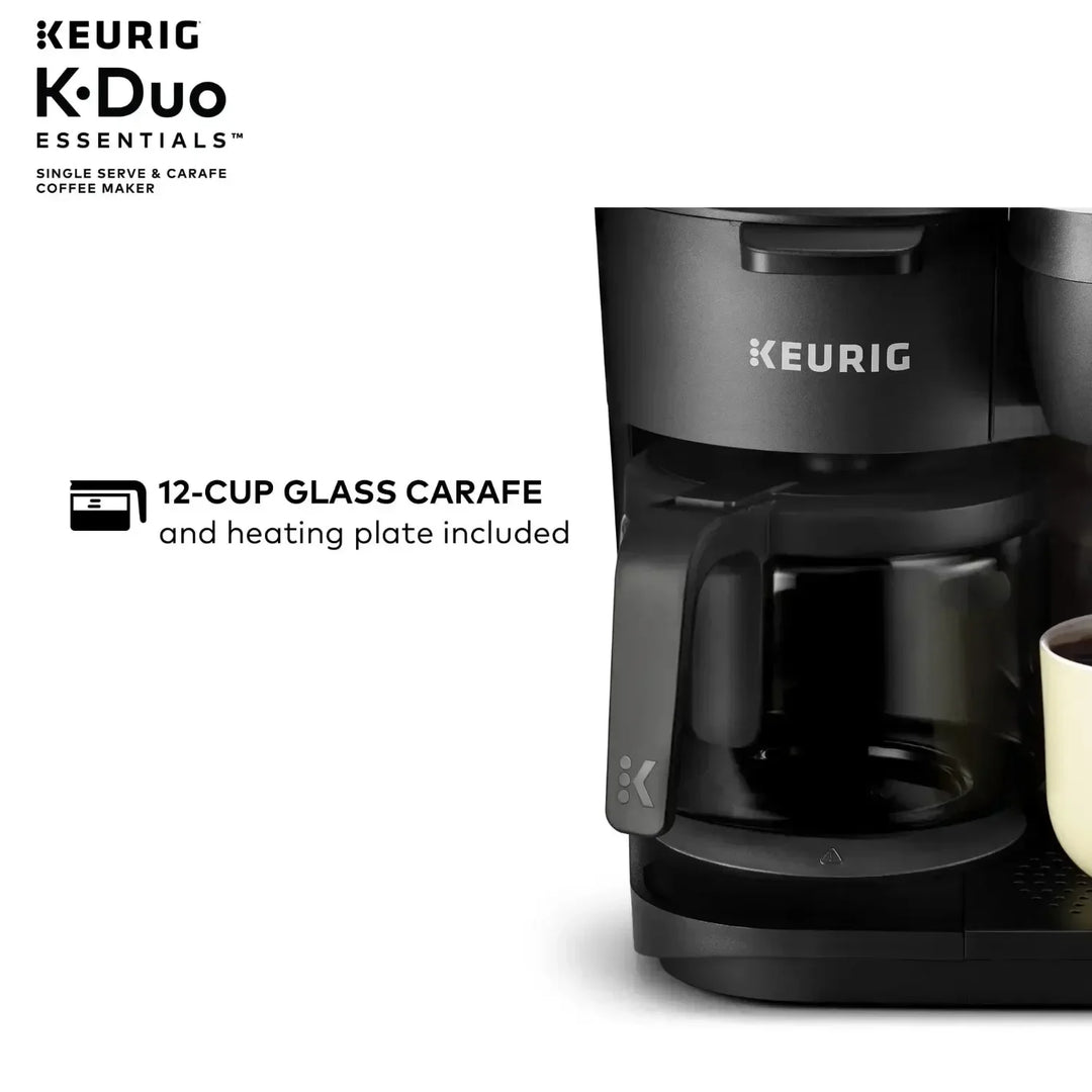 K-Duo Essentials Black Single-Serve K-Cup Pod Coffee Maker, Black Cafetera .USA.NEW