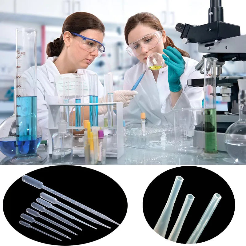 10 Pieces 0.2 / 0.5 / 1/2/3/5 / 10ML Laboratory Pipette Plastic Disposable Graduated Container Liquid Dropper Equipment Straw