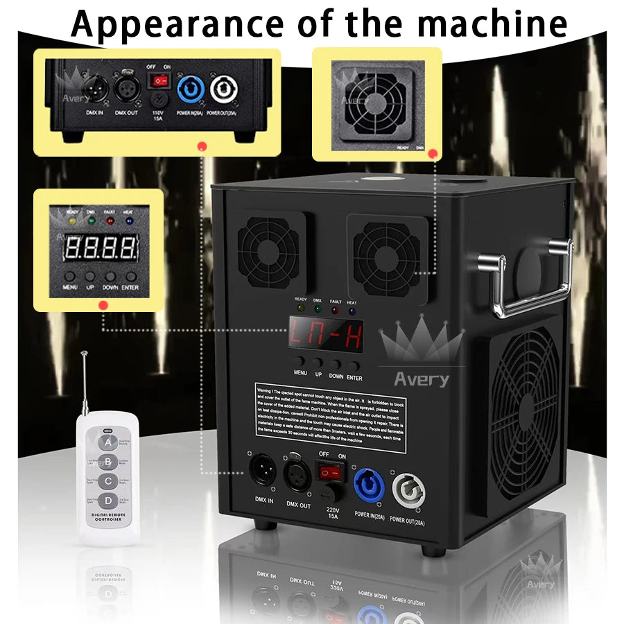 0 Tax 10Pcs 600W Cold Spark Machine DMX Remote Cold Fireworks Fountain Ti Powder Sparkular Machine For Wedding Party DJ Party