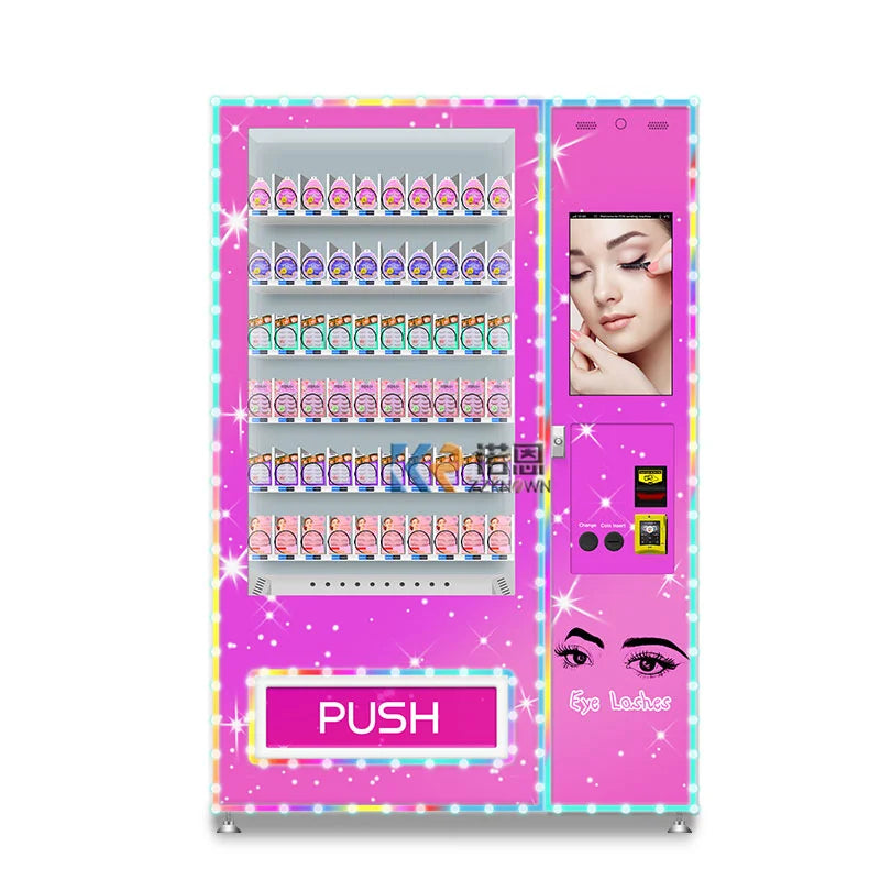 Beauty Hair Eyelash Vending Machine Mystery Box Custom Design Hair Lashes Vending Machine Touch Screen Cosmetics