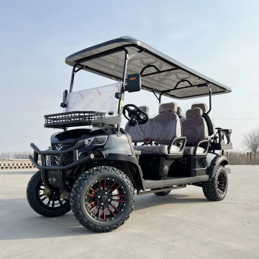 New Hot Sale Street Legal Farm Utility Lead-acid Golf Cart 6 Seater 5kW Lithium Battery Buggy Golf Car Electric Golf Carts