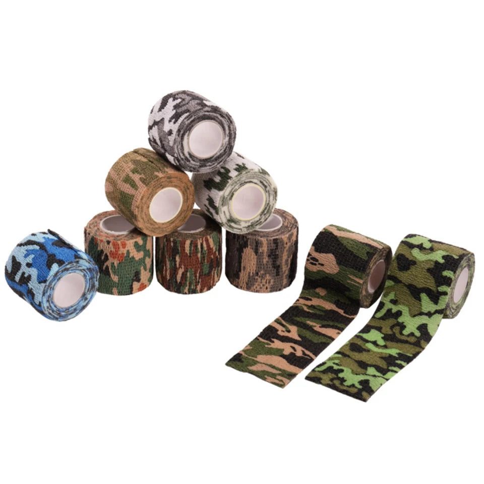 1 Roll Disposable Self-adhesive Flex Elastic Camouflage Bandage Tape For Tattoo Handle Grip Tube Wrap Elbow Stick 5*450