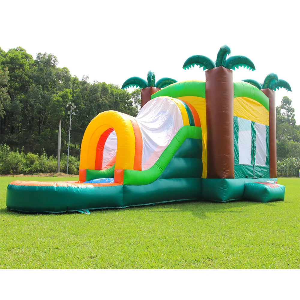 20ft Inflatable PVC Bounce House With Slide Water Pool & Basketball Hoop Commercial Bouncy Castle Jumping Bouncer for Kids