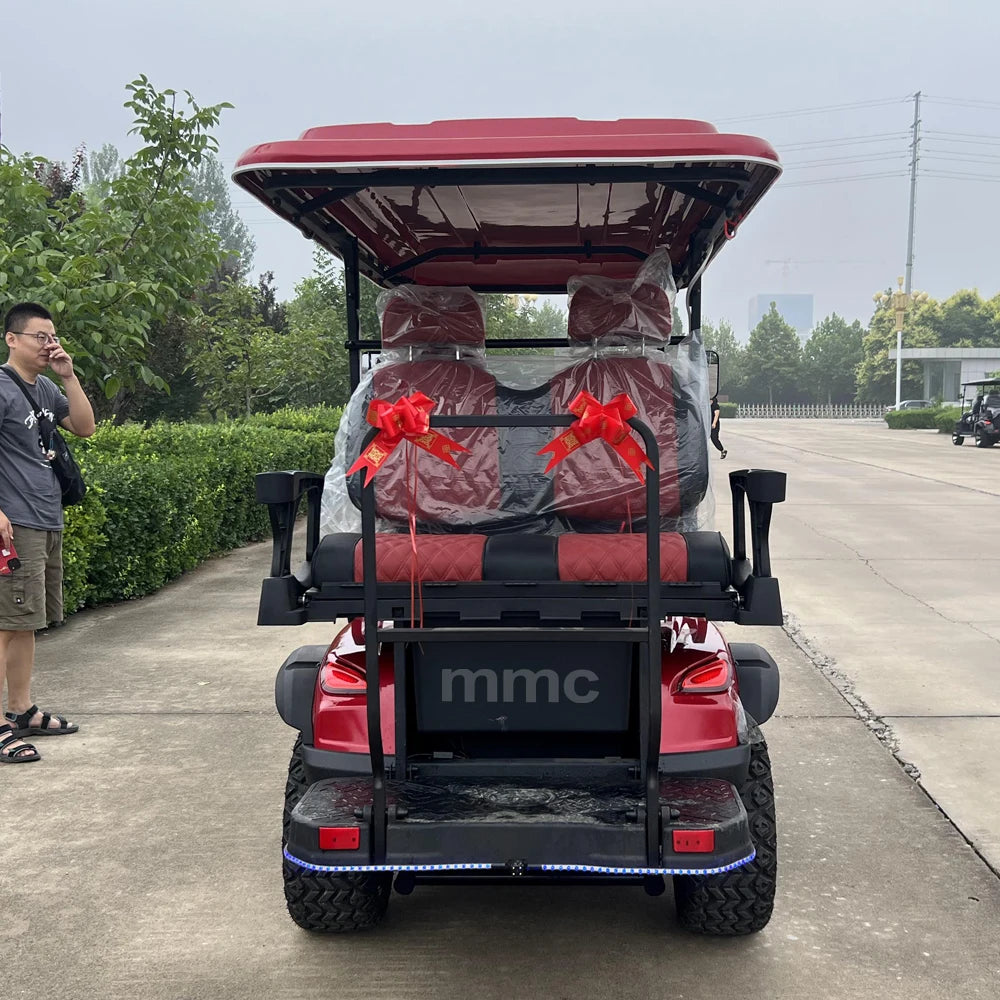 MMC Deluxe Edition Seat 72V Lithium Battery Solar Golf Carts 4 Seaters 7000W Off Road Street Legal Buggy Electric Golf Cart