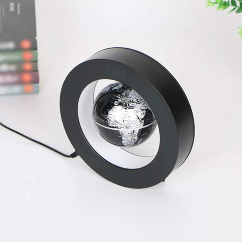 Magnetic Levitation Light World Map Home Decoration LED Night Light Circular 3-inch Novel Ball Light Birthday And New Year Gift