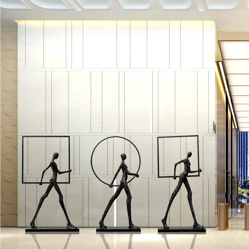 GY Hotel Lobby Large Figure Floor Ornaments Sales Office Model Room Window Abstract Art Soft Decoration Sculpture