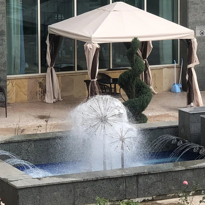 Brass Stainless Steel 1" 2" 3" Swimming Pool Dandelion Fountain Nozzle Crystal Ball Water Fountain