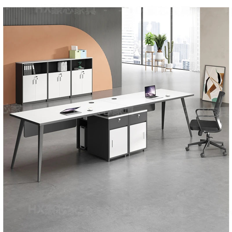 White Gadget Supplies Work Desk Table Wooden Executive Accessories Work Desk Study Escritorio Gaming Working Equipment ZT50WD