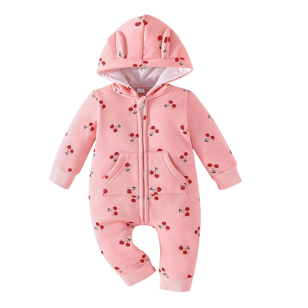 Winter Baby Cute Hooded Rompers Clothing Baby Boys Girls Thick Warm Romper Autumn Unisex Infant Jumpsuits Spring Clothes 0-18M