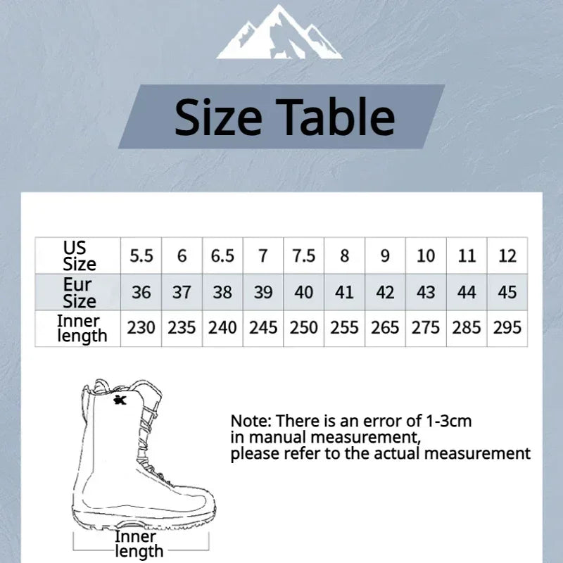 2025 New Outdoor Ski Shoes Adult Winter Warm Ventilate Skiing Shoes Sport Boots Gear Man Woman Non-slip Snowboarding Snow Boots