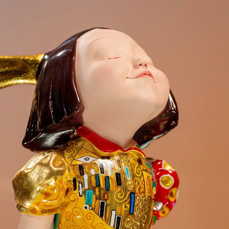 "I Have Seen Happiness" Gold Sculpture to Enhance Office or Home Decor