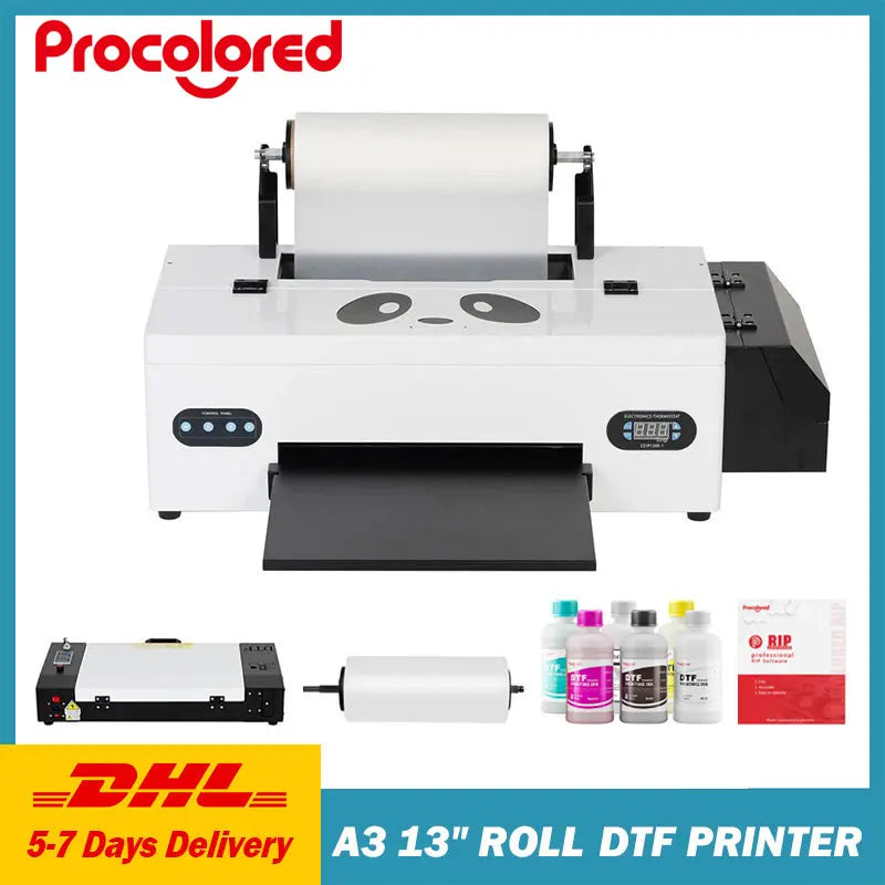 Procolored A3+ R1390 Dtf Printer Direct To Film Printing Machine With curing oven For T-Shirts And Textile