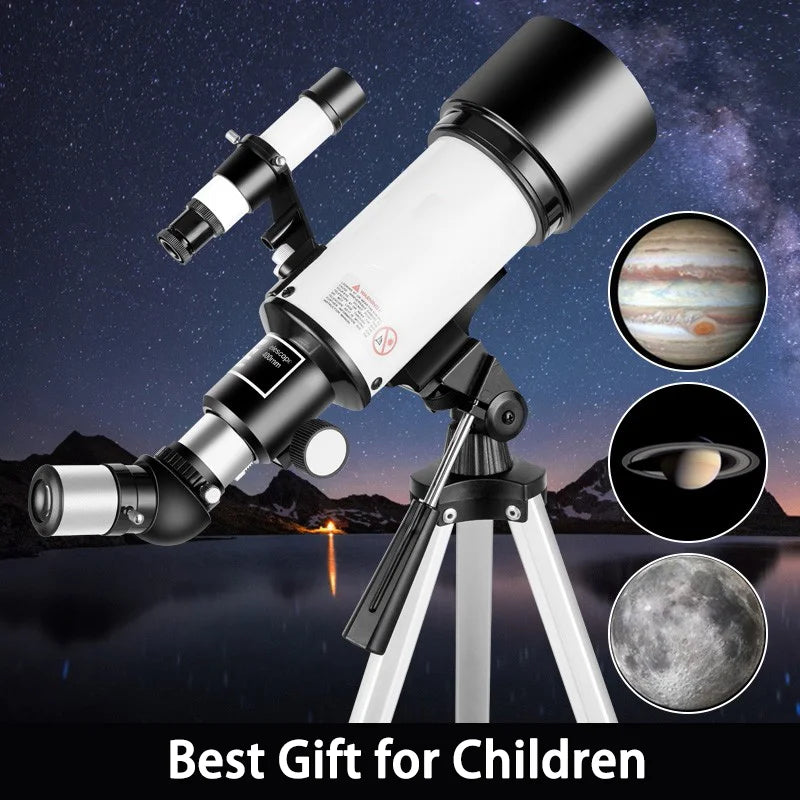 233X High Magnification Professional Astronomical Telescope Powerful Binocular 70MM Zoom Large Objective FMC Moon Jupiter Saturn